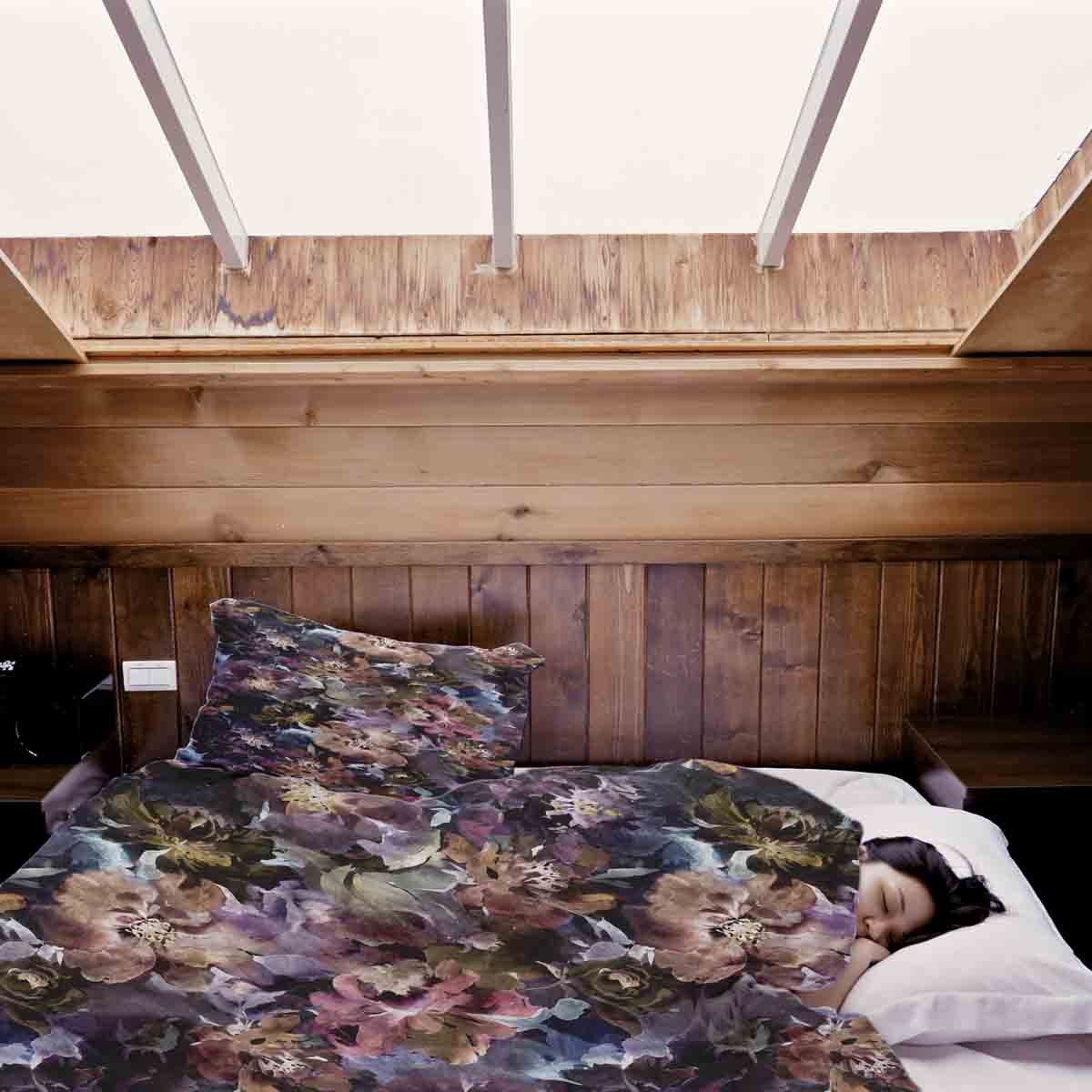 Original Therapiedecke - Baumwoll Bettwäsche Set Blumenmeer