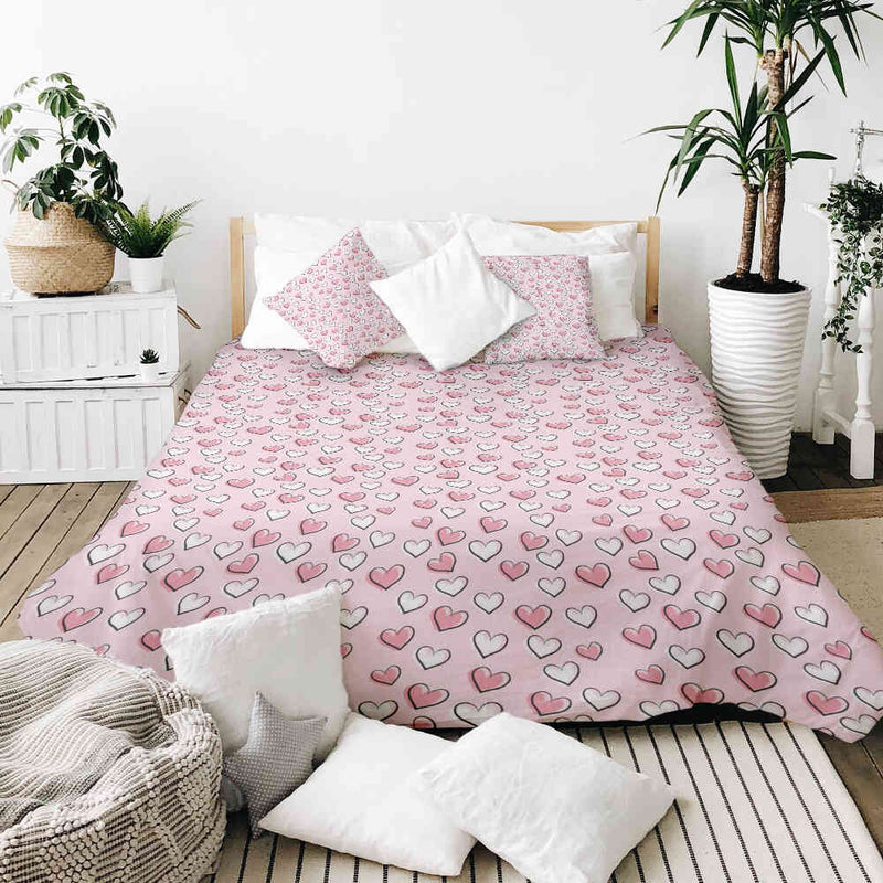 Therapiedekens beddengoed set schattige hartjes