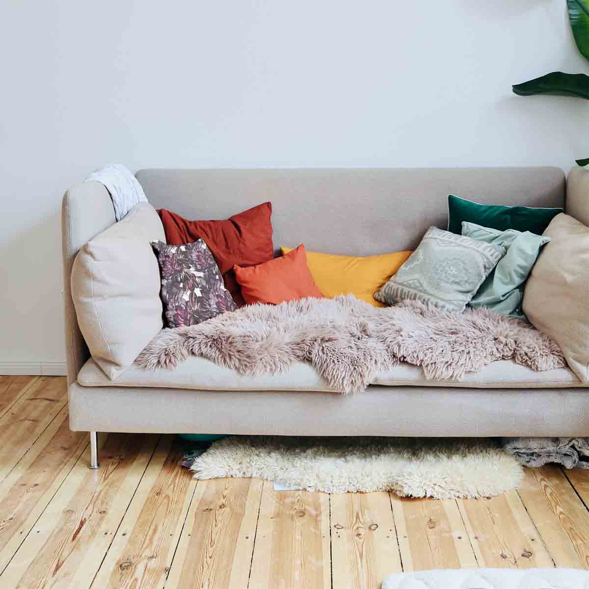 Gesundheitskissen mit lila Blumenmeer