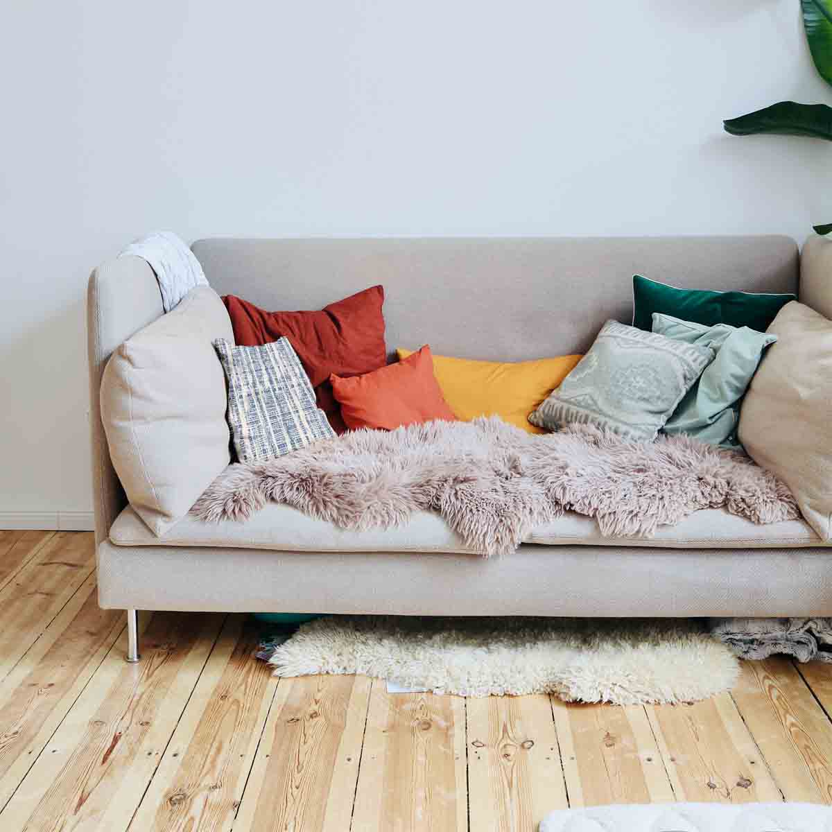 Gesundheitskissen mit blauem Muster