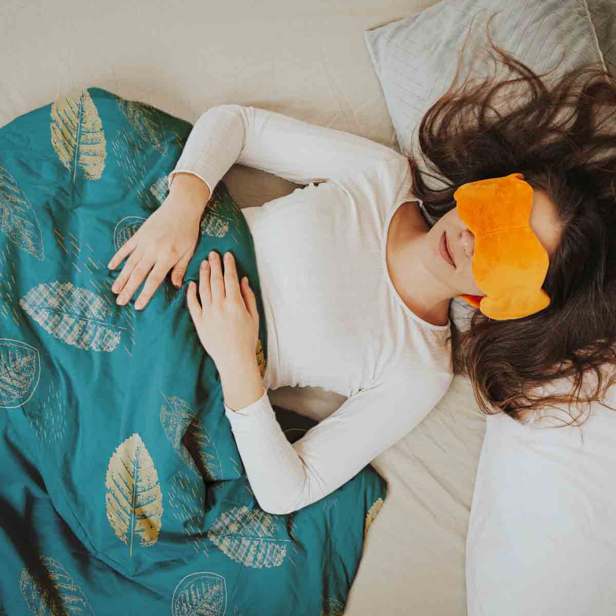 Therapiedekens beddengoed set groen met gouden blad