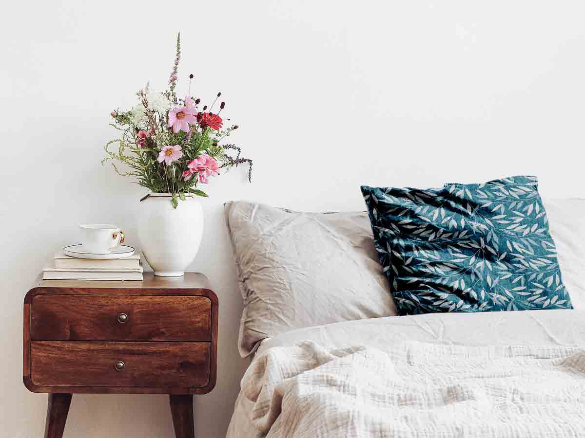 Gezondheidskussen met blauwe takken