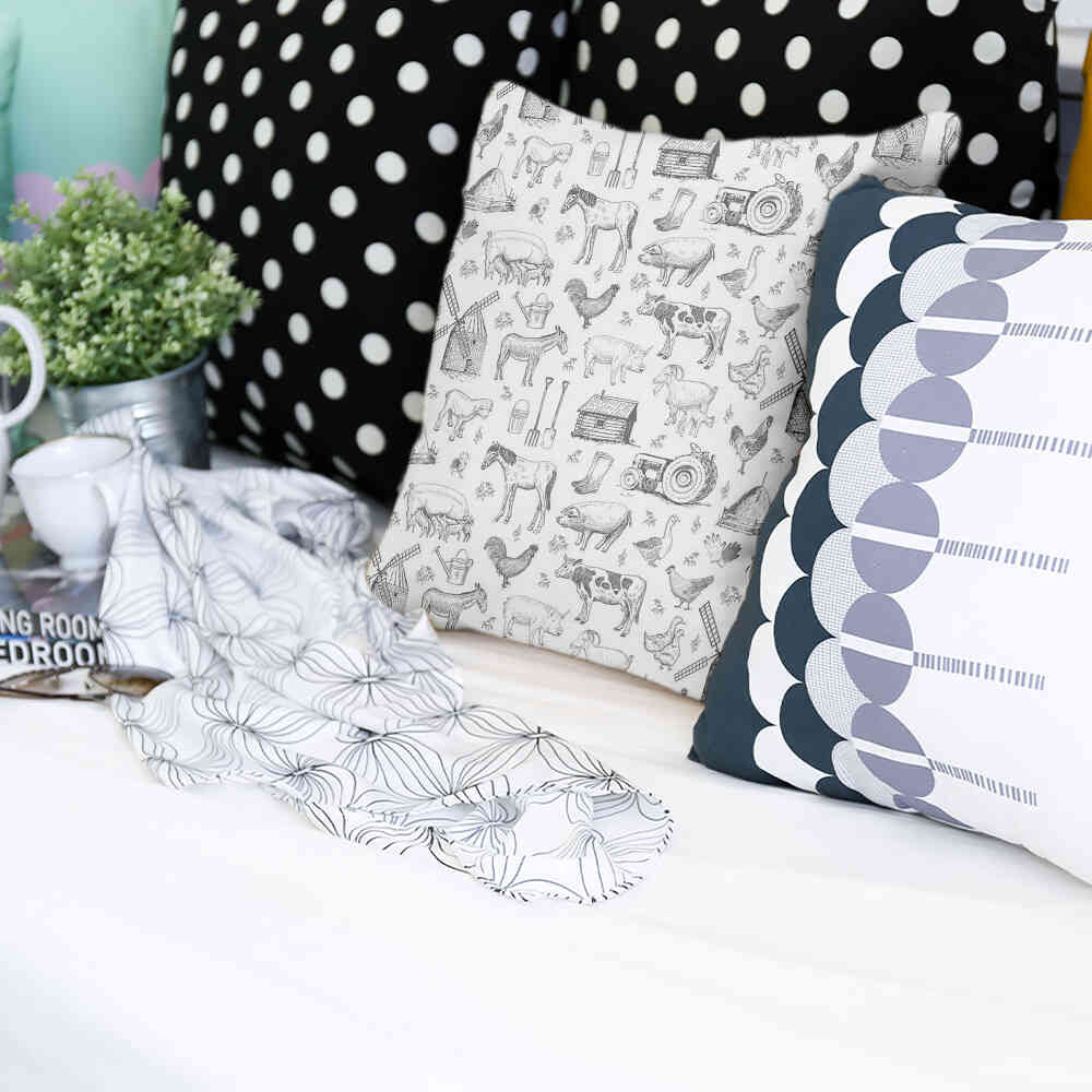 Gesundheitskissen Grau Bauernhof