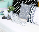 Gezondheidskussen golvend patroon blauw