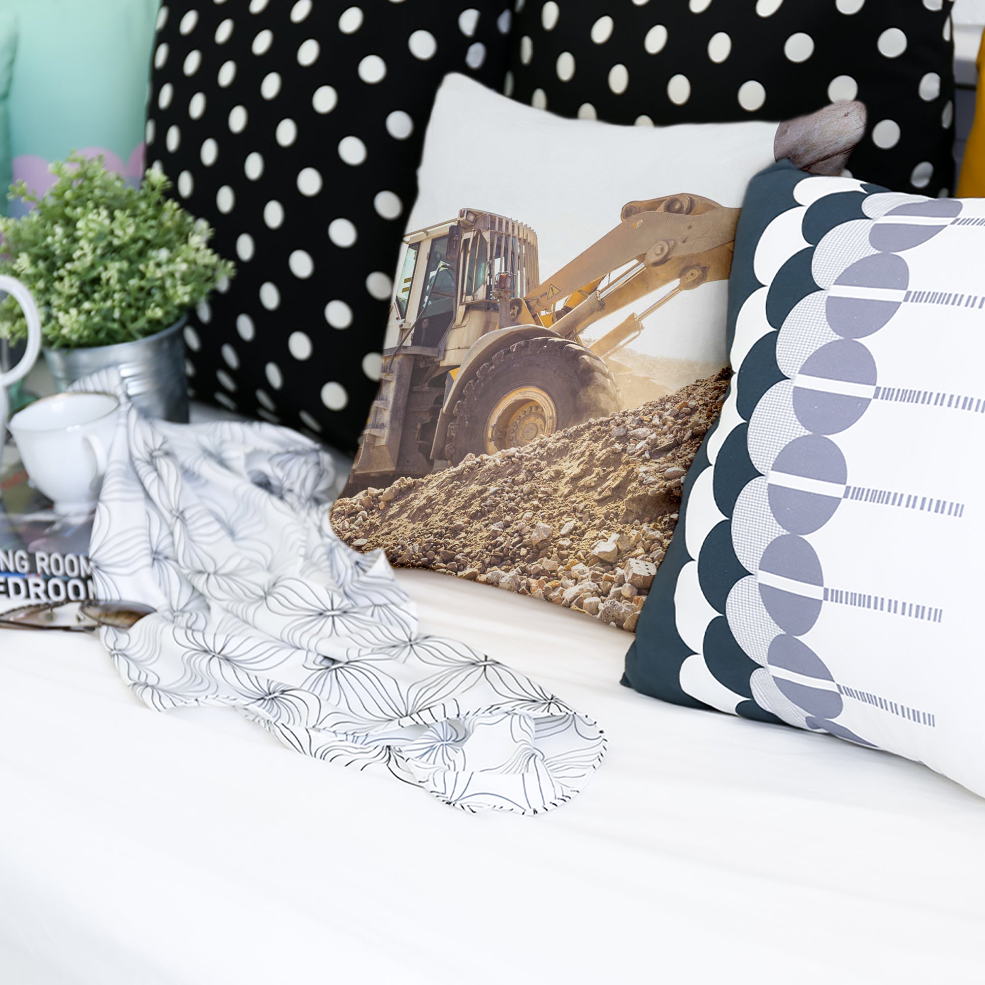 Gezondheidskussen tractor op de berg