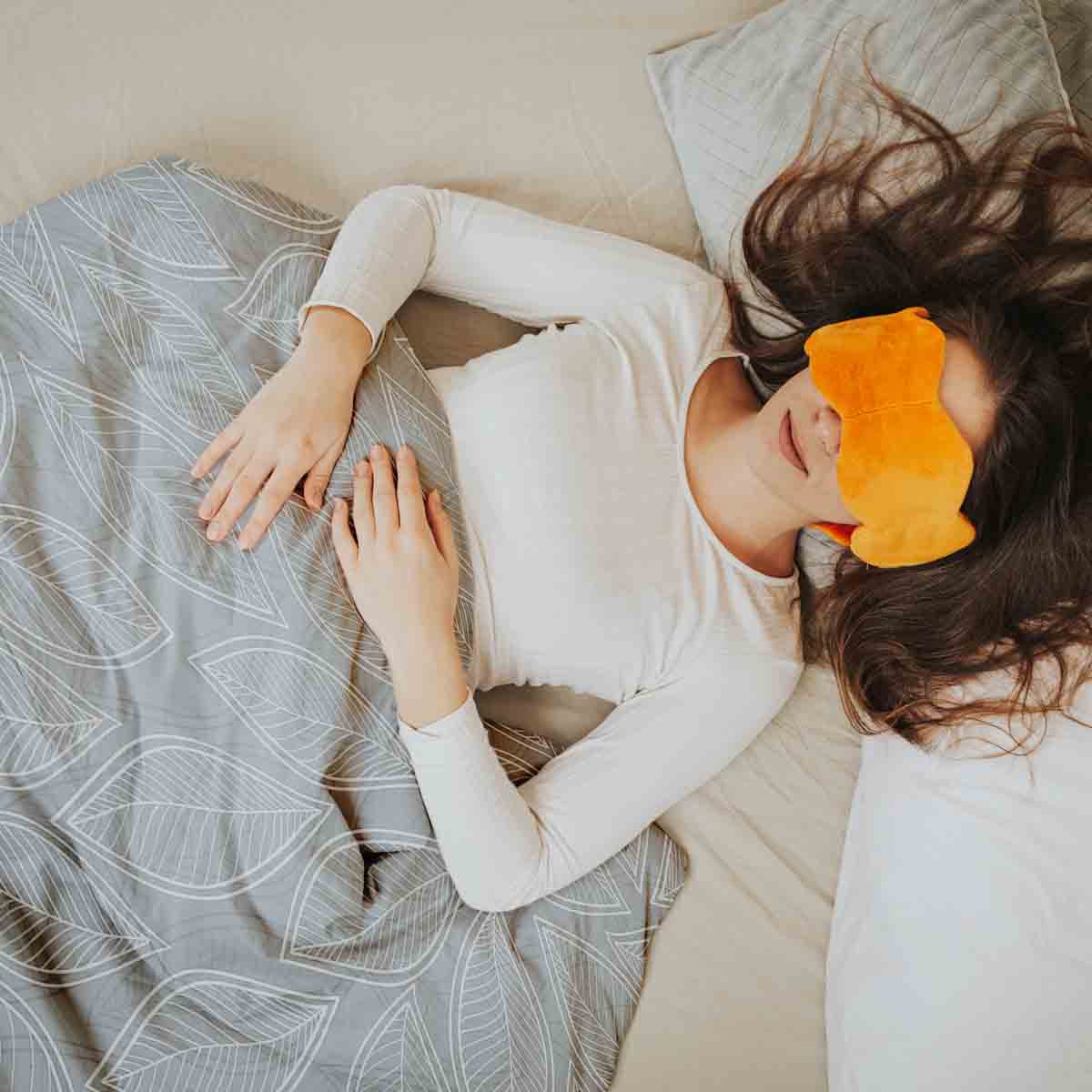 Therapiedekens beddengoed set grijs met witte palmbladeren