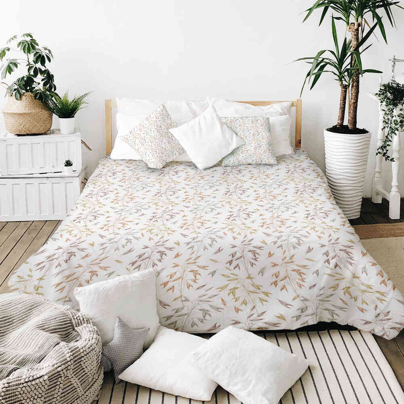 Therapiedekens beddengoedset met delicate kleurrijke takken