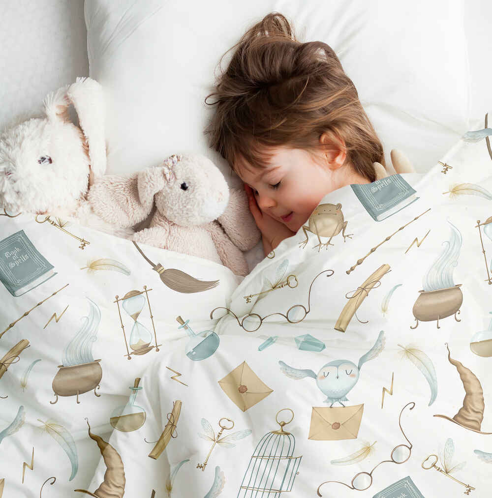 Original Therapiedecke - Baumwollbezug Weiß Magische Dinge