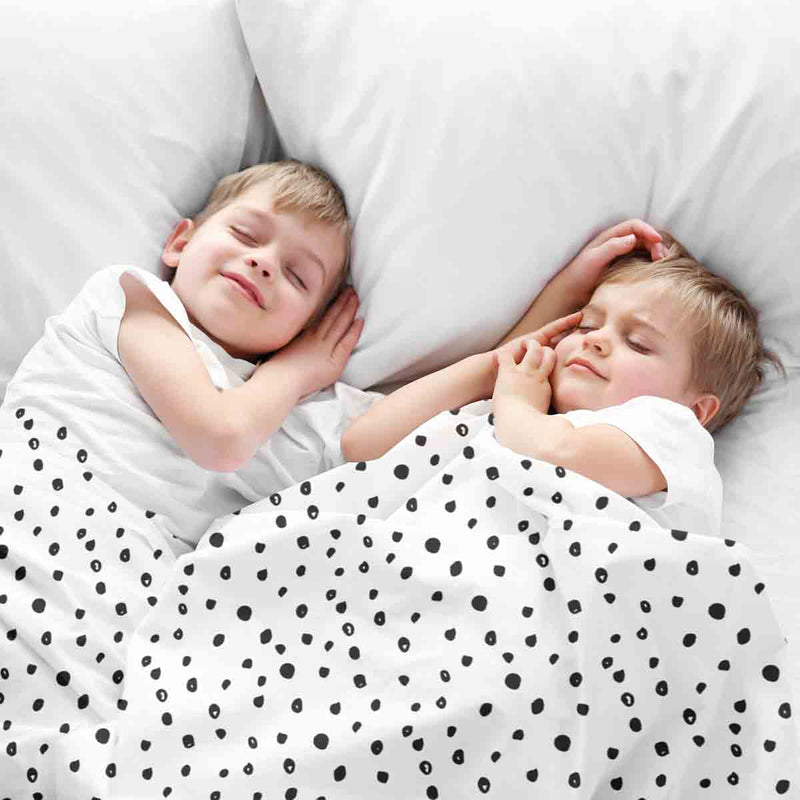 Therapiedekens katoenen hoes wit met veel kleine stippen