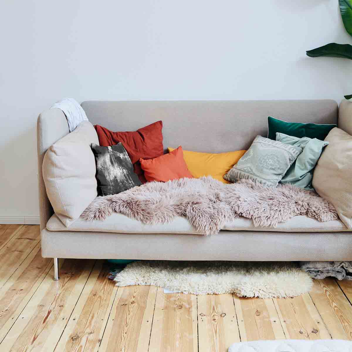 Gezondheidskussen zwart met gemêleerd patroon