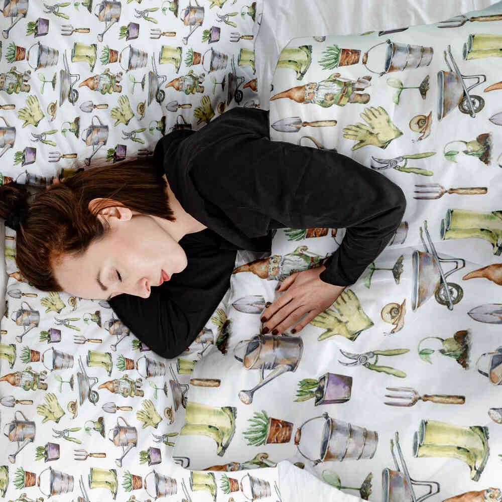 Original Therapiedecke - Baumwollbezug Weiß Gartenarbeit