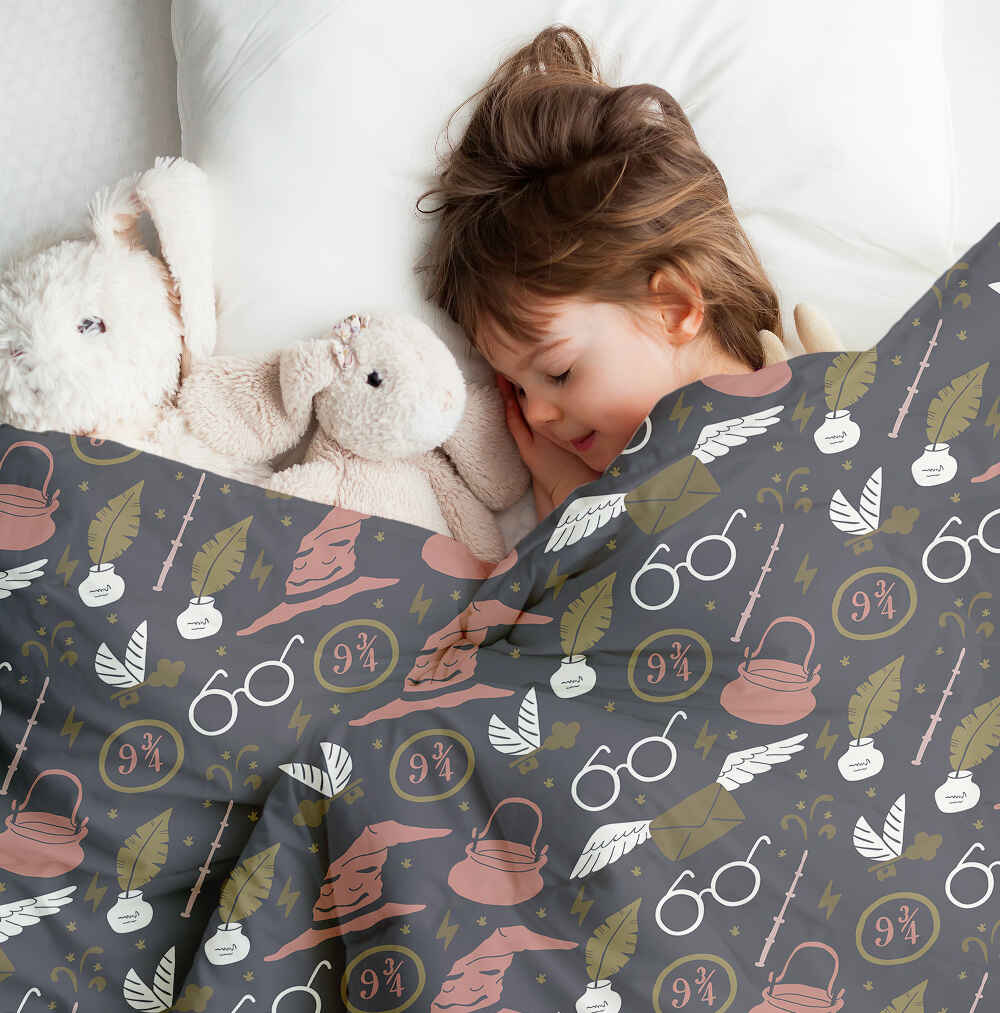 Original Therapiedecke - Baumwoll Bettwäsche Set Schwarz Zauberei