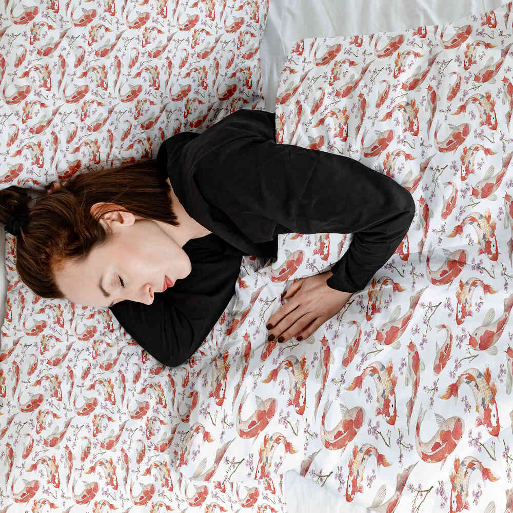 Originele therapiedeken - katoenen hoes karper oranje