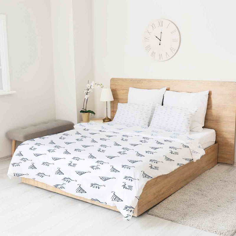 Therapiedekens Beddengoed Set Wit met Boho Oorbellen