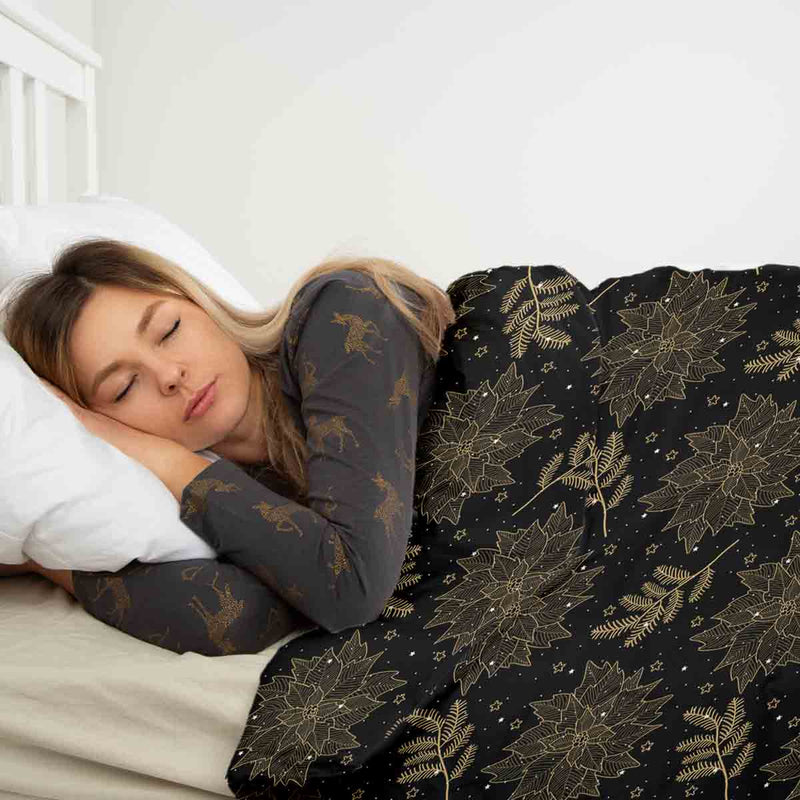 Therapiedekens Beddengoed Set Zwart Kerstster