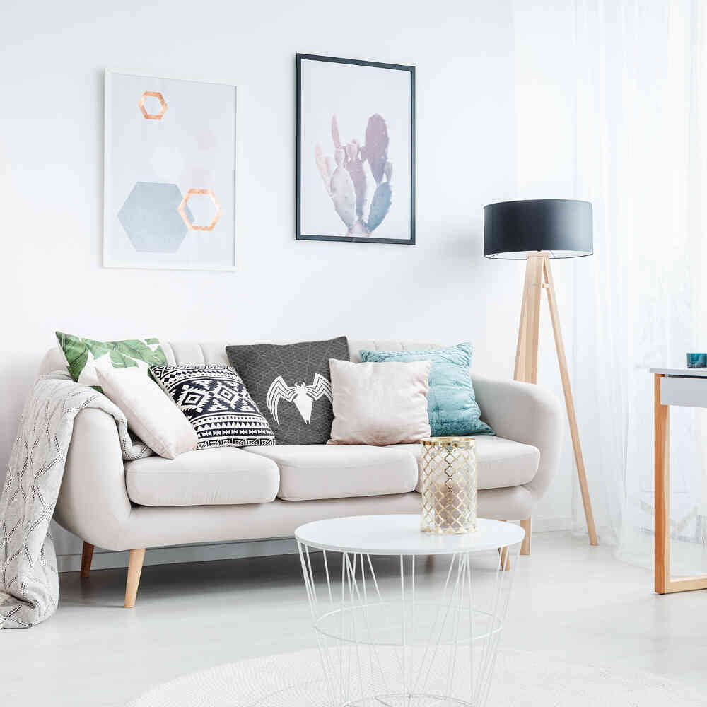 Gesundheitskissen Schwarz mit Spinne