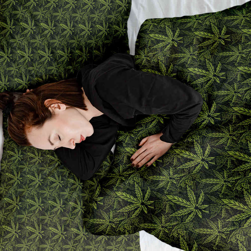 Original Therapiedecke - Baumwoll Bettwäsche Set Hanfblatt