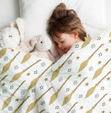 Therapiedekens beddengoed set wit met Harry's bezem