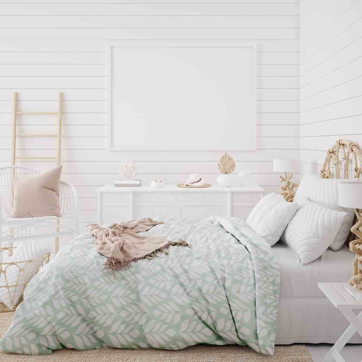 Therapiedekens beddengoed set groen met dennen