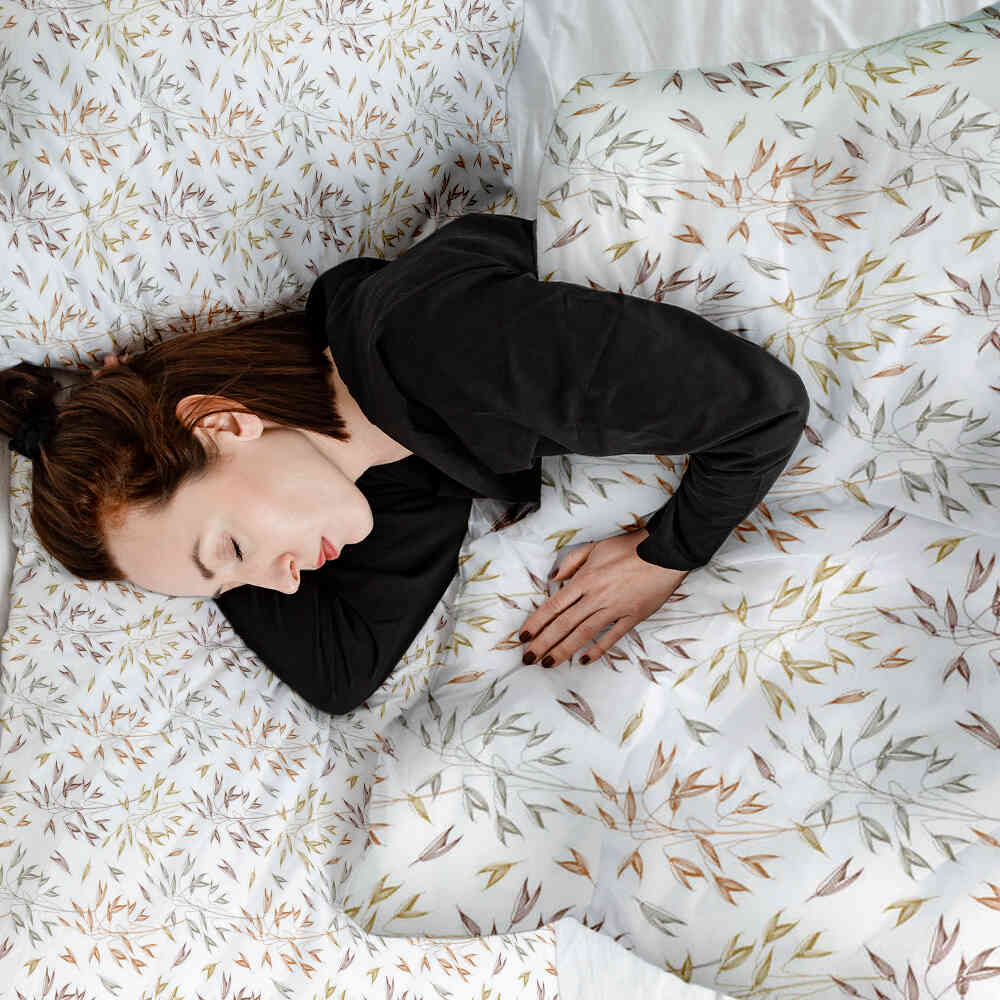 Original Therapiedecke - Baumwoll Bettwäsche Set mit zarten bunten Ästen