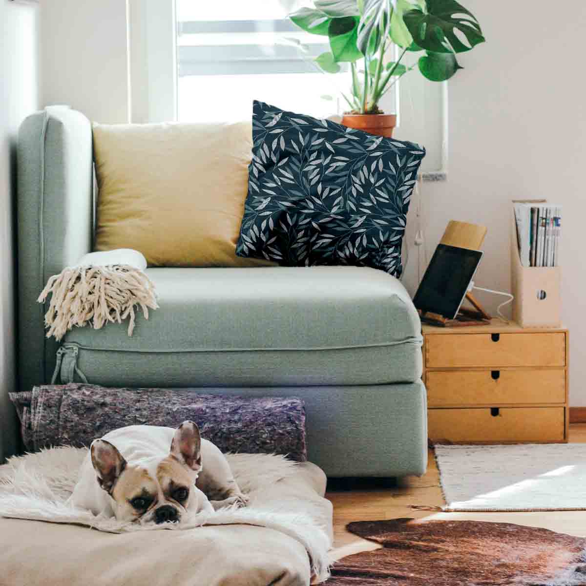 Gezondheidskussen met blauwe takken