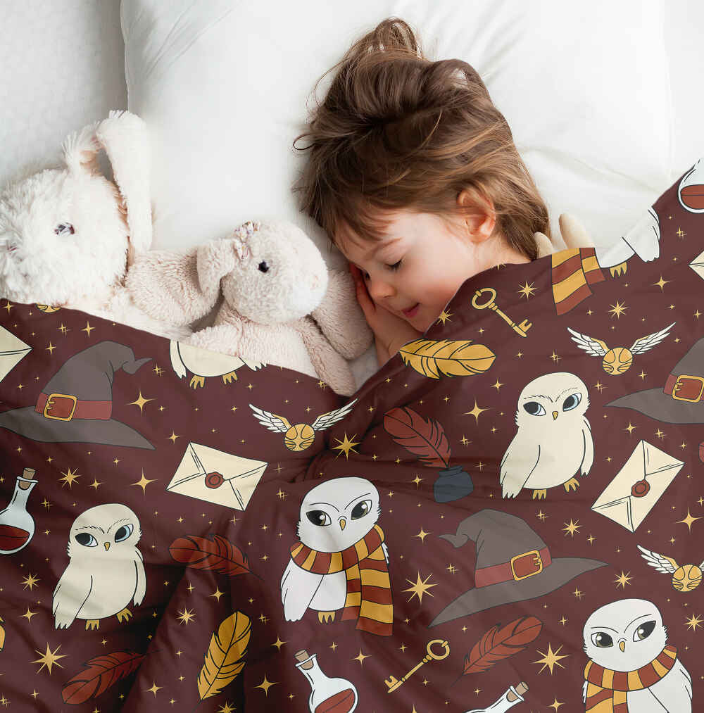 Originele therapiedeken - katoenen hoes bruin Hedwig