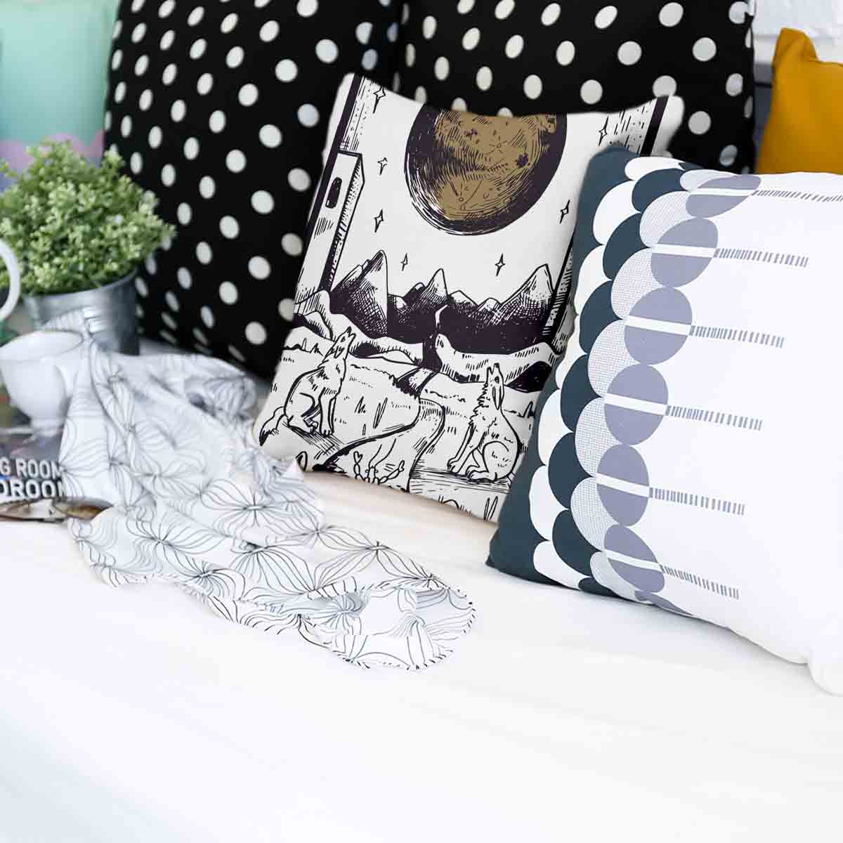 Gezondheidskussen Wolf en Maan