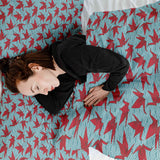 Therapiedekens katoenen hoes rood origami