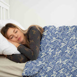 Therapie dekens katoenen hoes blauw kerstmis