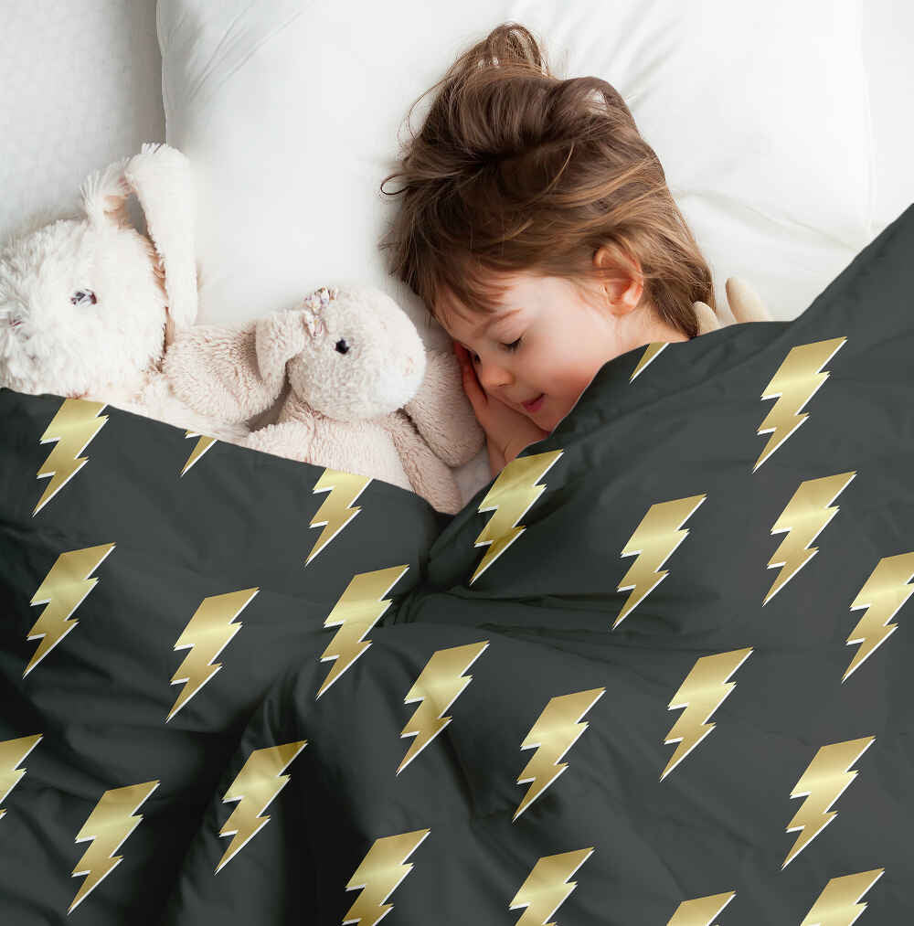 Original Therapiedecke - Baumwoll Bettwäsche Set Schwarz mit Harry Blitz