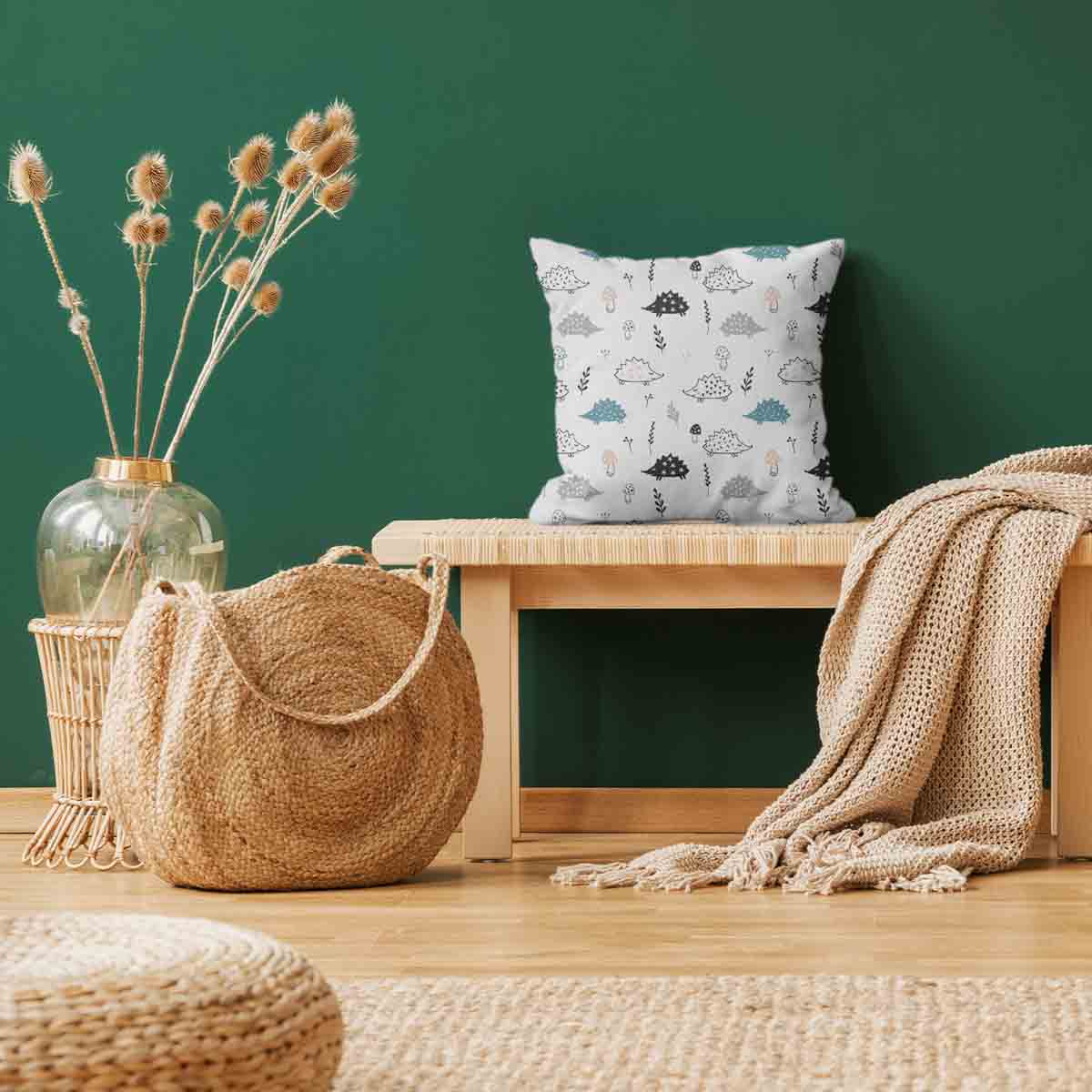 Gezondheidskussen wit met egel