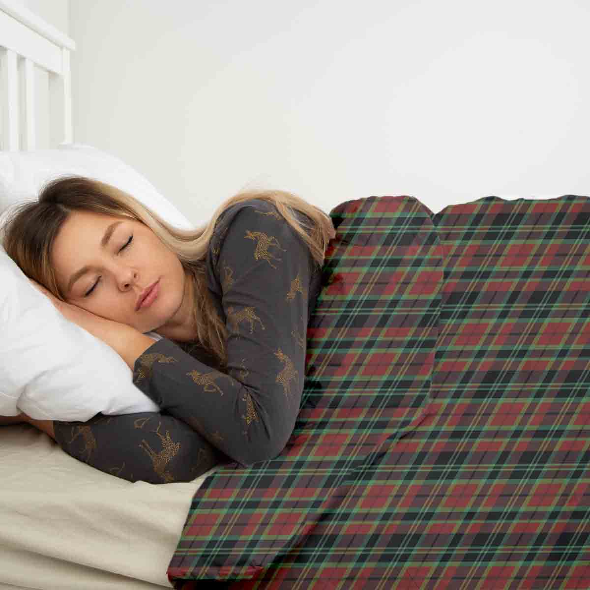 Original Therapiedecke - Baumwoll Bettwäsche Set weihnachtliches Karo