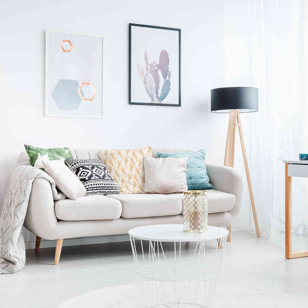 Gezondheidskussen wit met gele tarwe