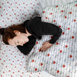 Therapiedekens katoenen hoes wit met Love opschrift