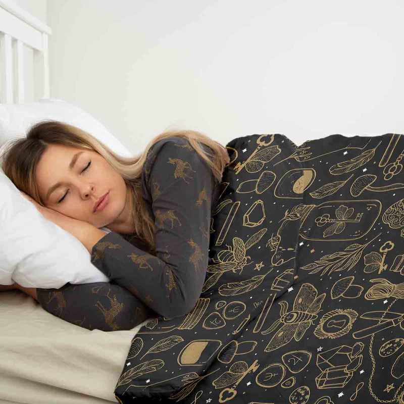 Therapiedekens Beddengoed Set Zwart Magie