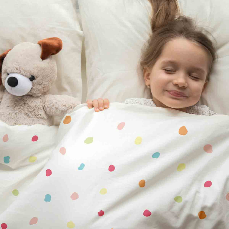 Therapie dekens katoenen hoes stippen kleurrijk