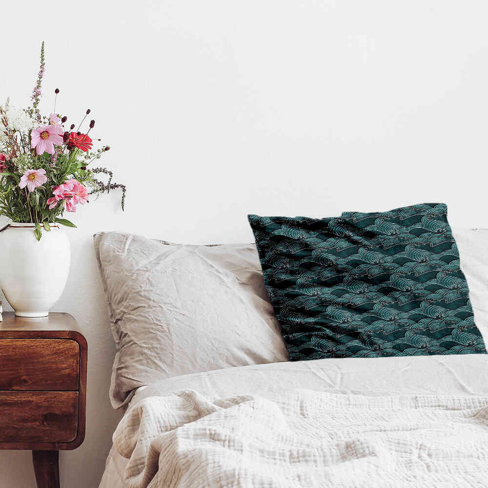 Gezondheidskussen golven turquoise-groen