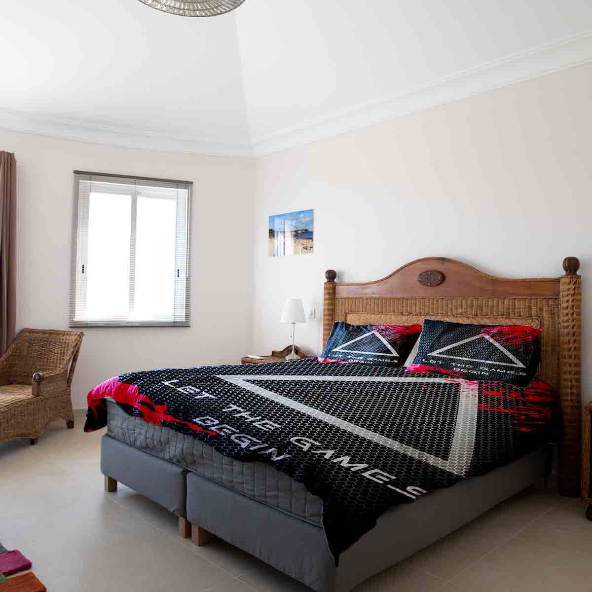 Original Therapiedecke - Baumwoll Bettwäsche Set Schwarz Games