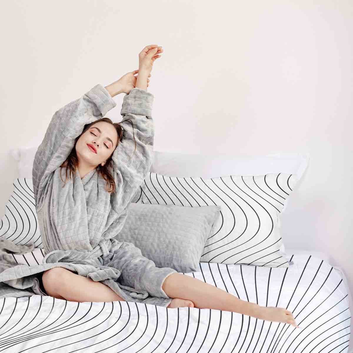 Original Therapiedecke - Baumwoll Bettwäsche Set Schwarze Radiowellen