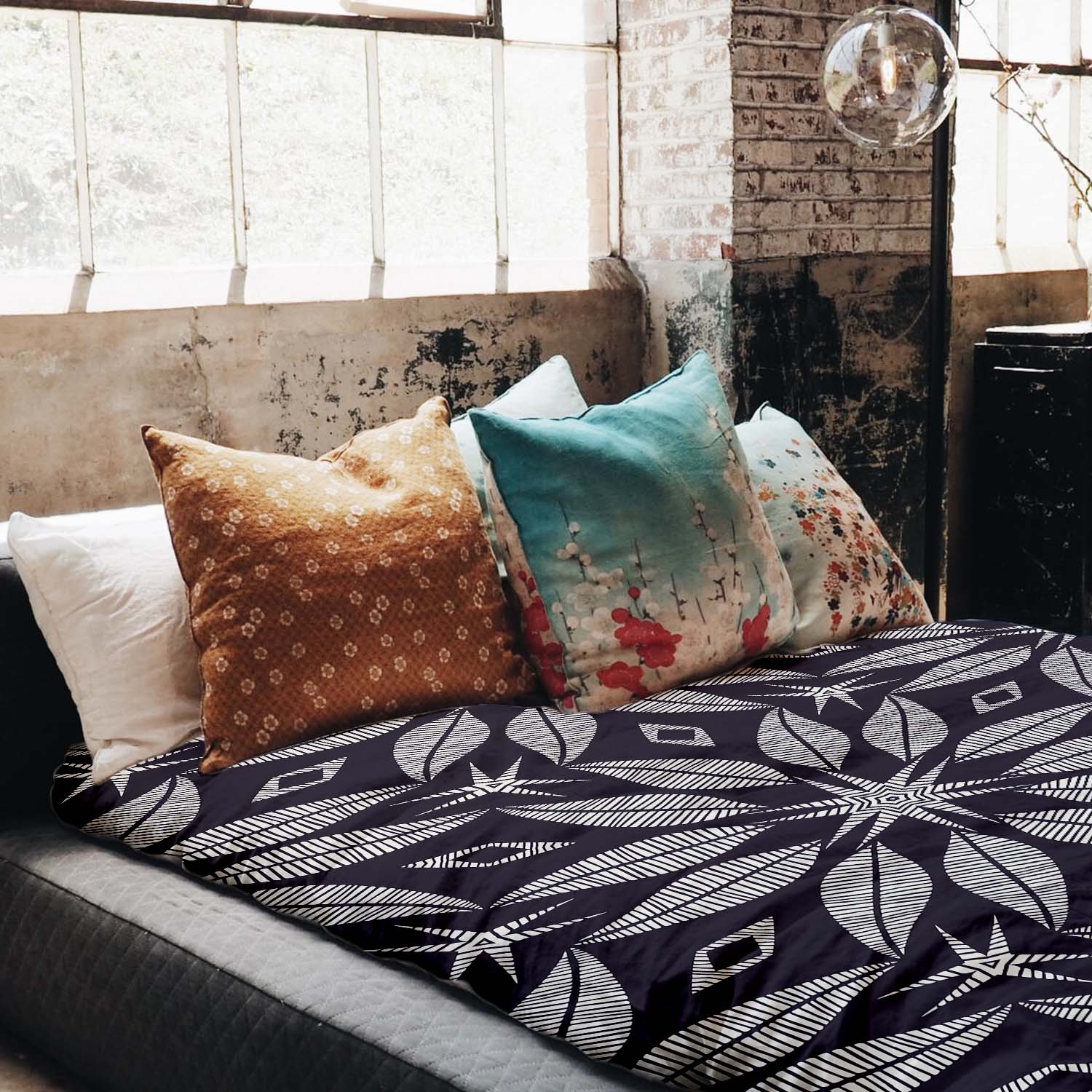 Therapiedekens beddengoedset met grote bloem