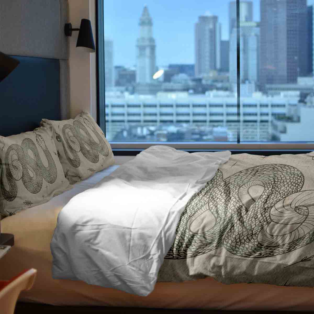 Therapiedekens beddengoed set beige met slang