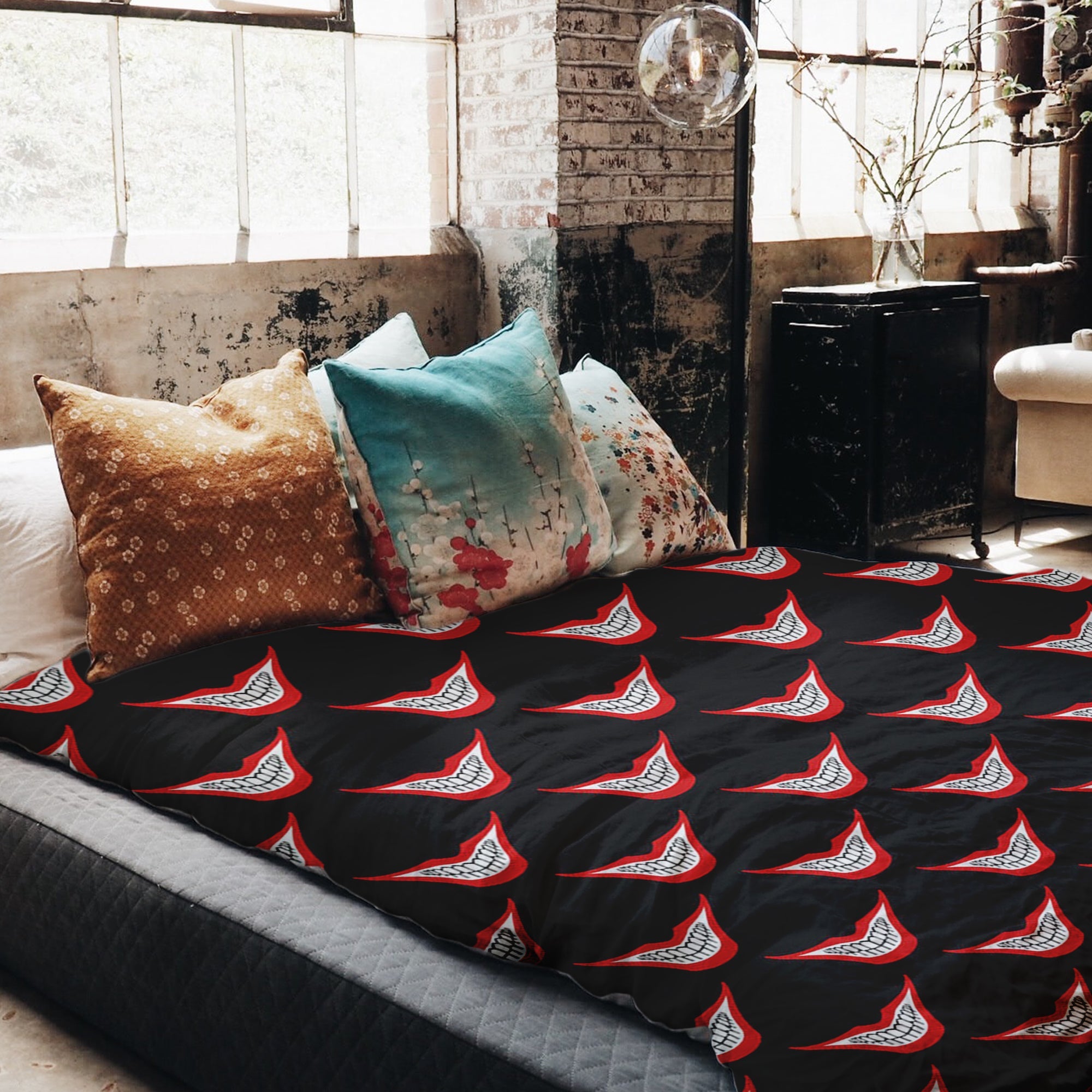 Original Therapiedecke - Baumwoll Bettwäsche Set Grinsender Mund