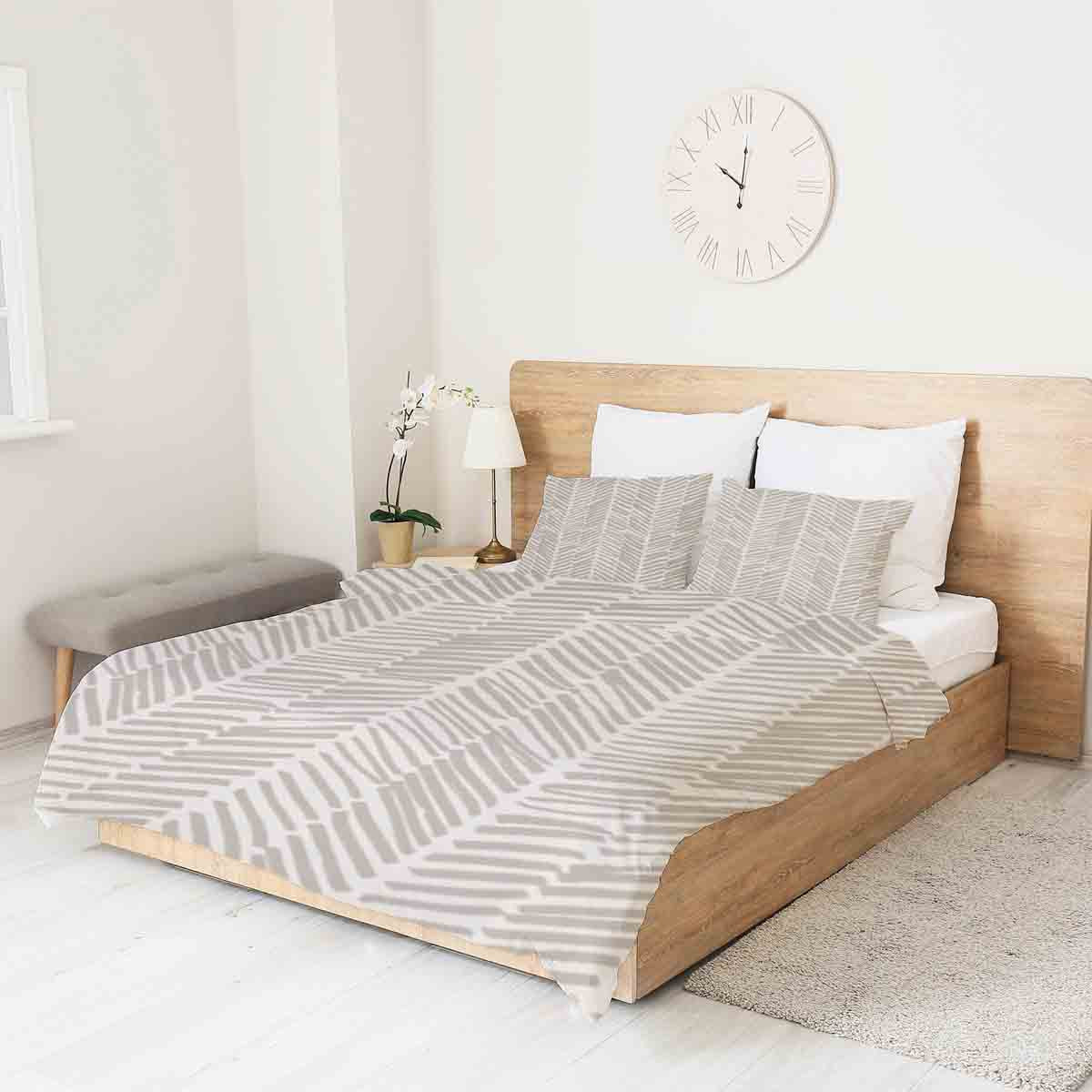 Original Therapiedecke - Baumwollbezug Beige mit Streifen