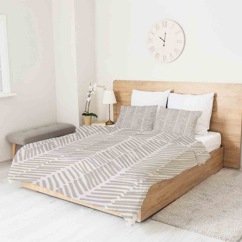 Therapiedekens katoenen hoes beige met strepen