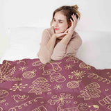 Therapiedekens beddengoed set rood met grappige kerstmotieven