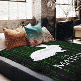 Therapiedecken beddengoed set Matrix Code groen