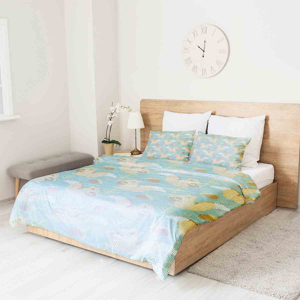 Therapiedekens beddengoed set groen met eekhoorn