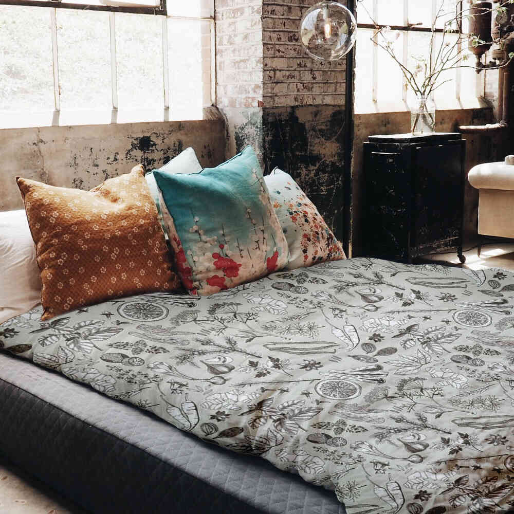 Original Therapiedecke - Baumwoll Bettwäsche Set Grau Gewürz