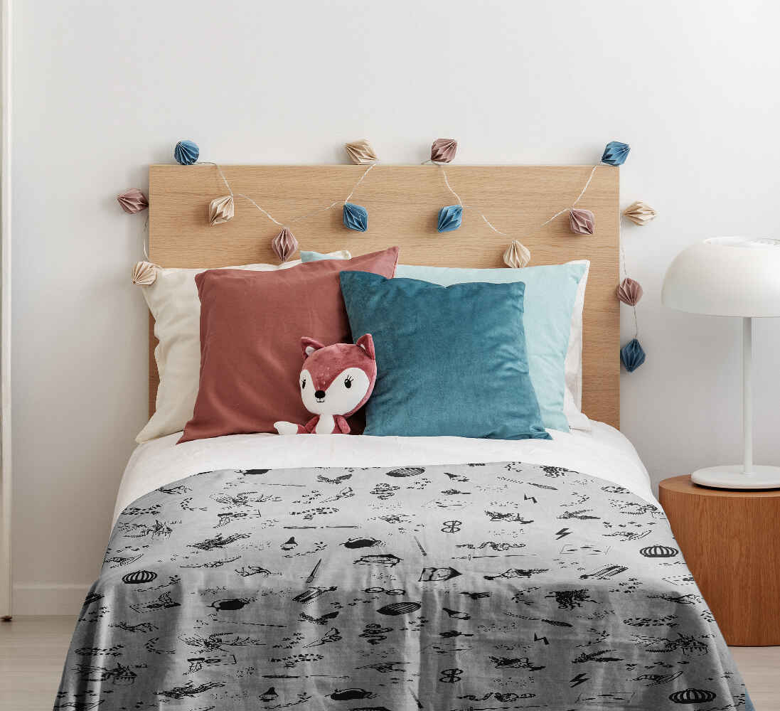 Original Therapiedecke - Baumwoll Bettwäsche Set Grau Zauberei