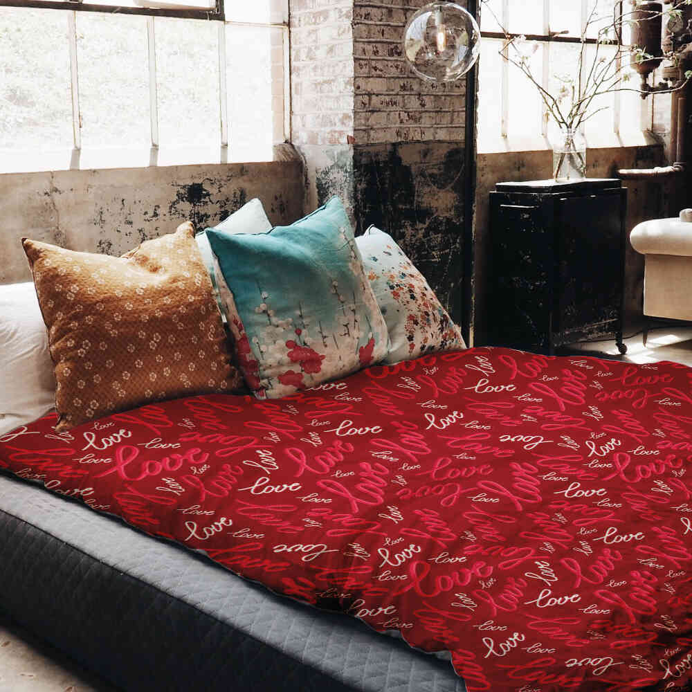 Original Therapiedecke - Baumwoll Bettwäsche Set Love Love Love